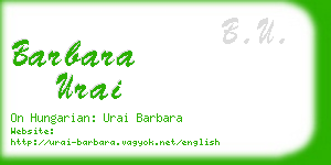 barbara urai business card